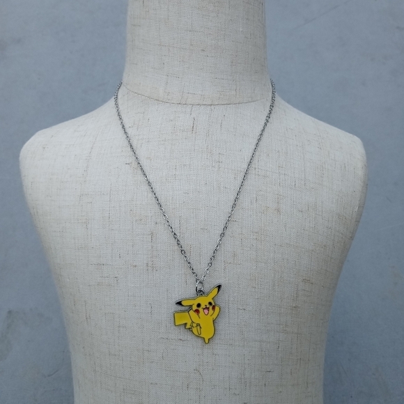 2/$10 Pokemon Pikachu Stainless Steel Necklace - Picture 3 of 4